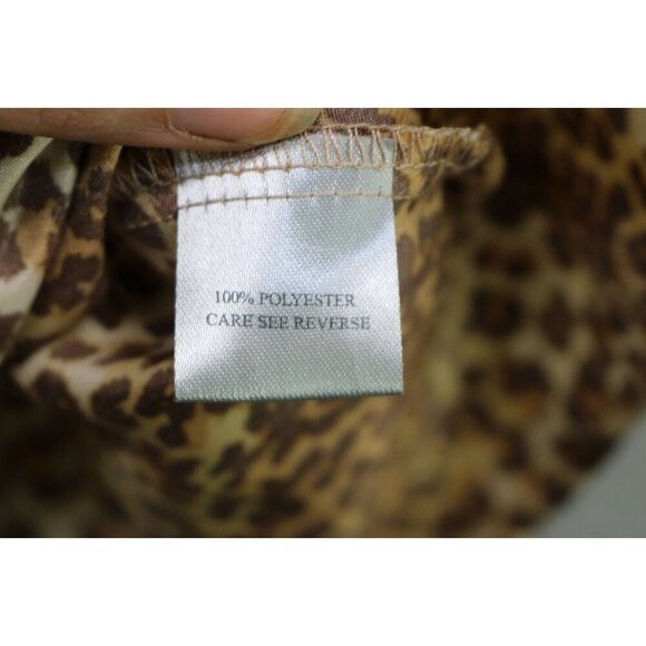 Kathryn Leopard Print Satin Pajama Set-Size Medium-Sleeveless - Picture 12 of 16